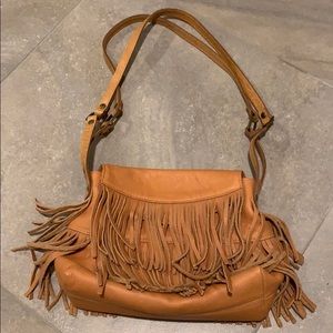 Carla Mancini leather fringe purse